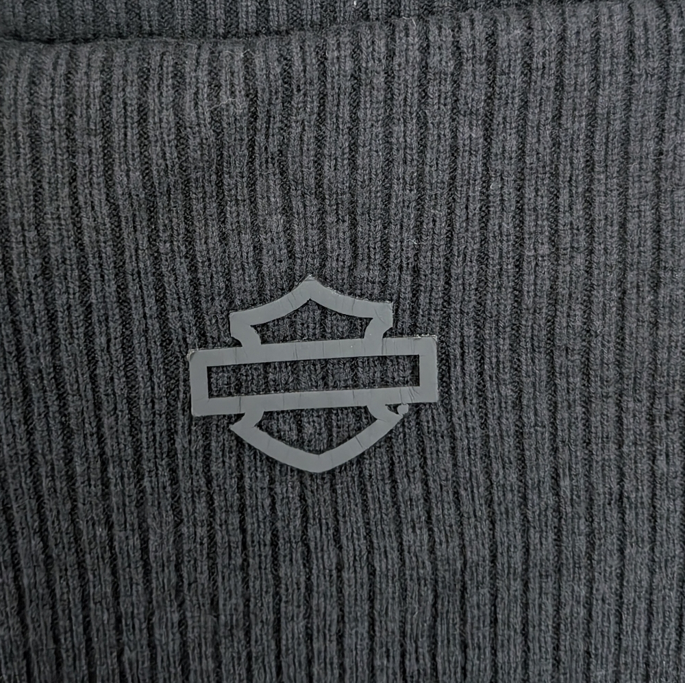 Harley Davidson Motorcycles Black Asymmetrical Sweater Women Size 2XL Wool Blend - Picture 7 of 12